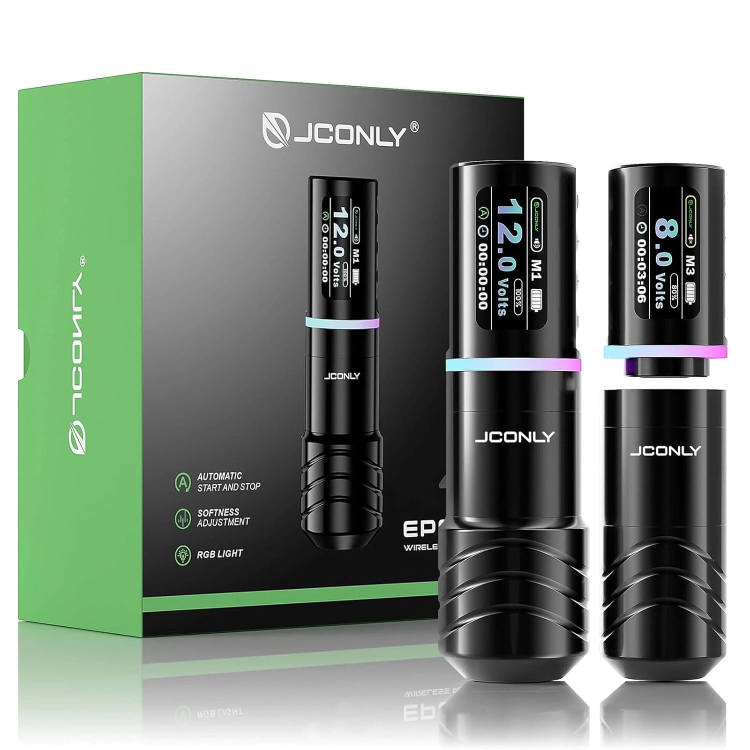 Epoch R4 Cordless Tattoo Pen Machine - Smart LED Touch Screen, 360° Rotating Battery, 3 Stroke Lengths (3.5mm/4.2mm/5.0mm), 3 Modes for Lining/Shading, 1800mAh Long-Lasting Battery（4.2mm）