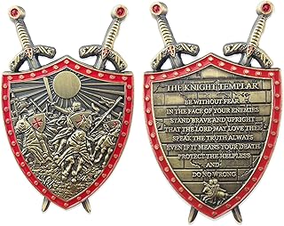Put on The Whole Armor of God Challenge Coin Shield Knights Templar Oath Pray Coin