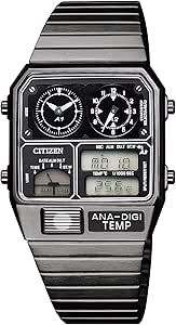 [シチズン]CITIZEN アナデジテンプ ANA-DIGI TEMP 復刻モデル 腕時計 ブラック JG2105-93E