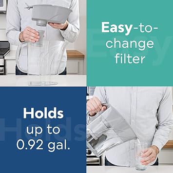AMI Water Pitcher with Filter for Tap Water, Filtered Water Dispenser