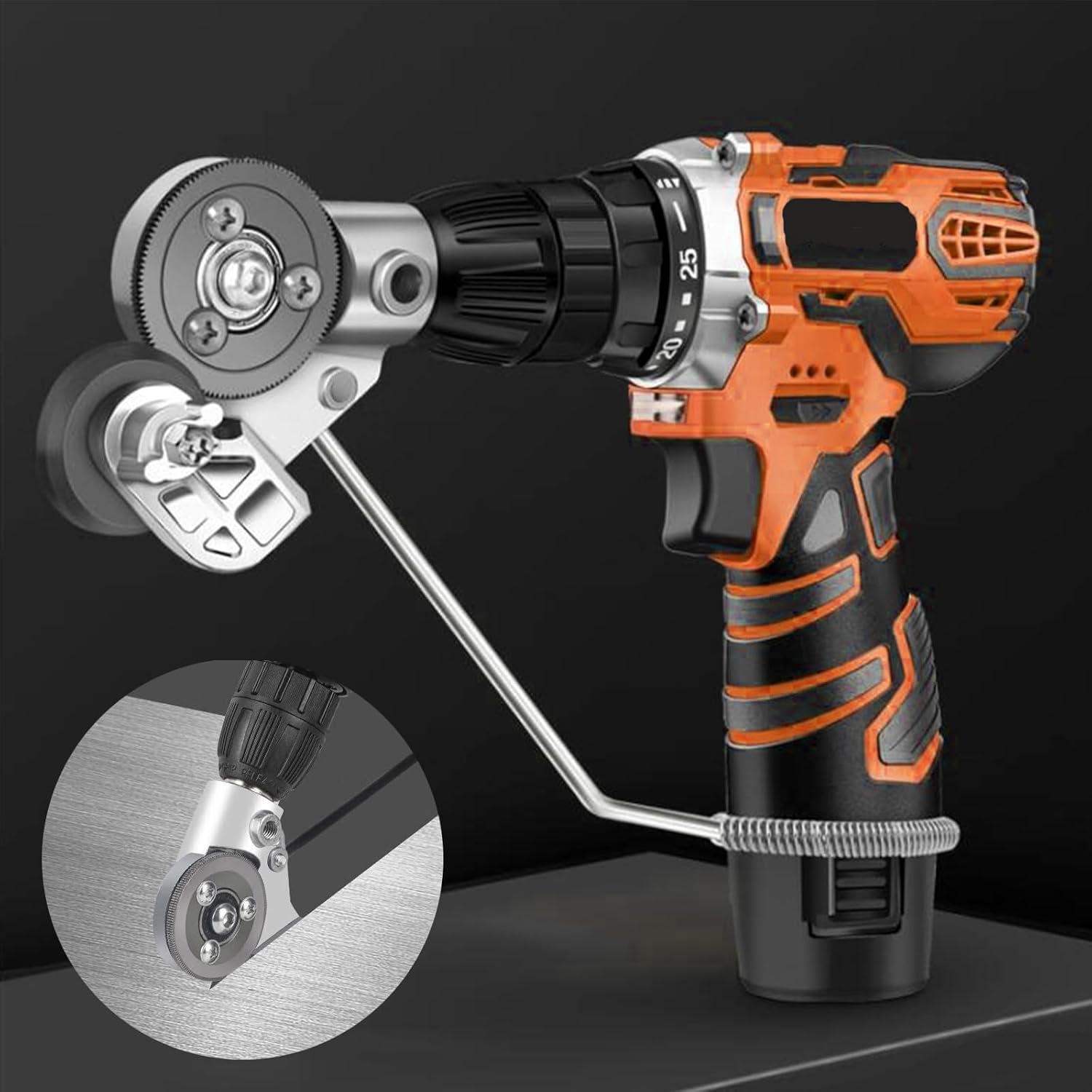 Drill Plate Cutter Attachment - 2024 Upgraded Metal Nibbler Drill Shears for Cutting Flat Metal Sheets, Cutter Tool Adapter for Cutting Iron, White Sheet, Steel, Copper, Aluminum