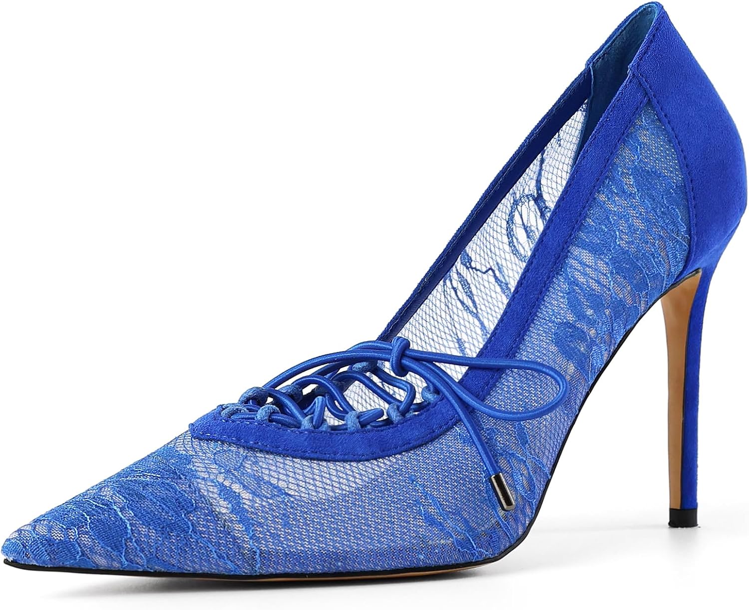 Women's Pumps Pointed Toe Heels Sexy Mesh Pumps High Stiletto Heels Party Homecoming Evening Wedding Shoes