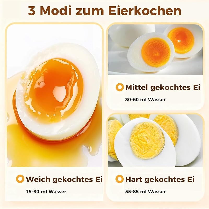 YASHE Elektromos Tojásfőző 7 Tojáshoz Kemény Puha Főzéshez Mérőpohárral