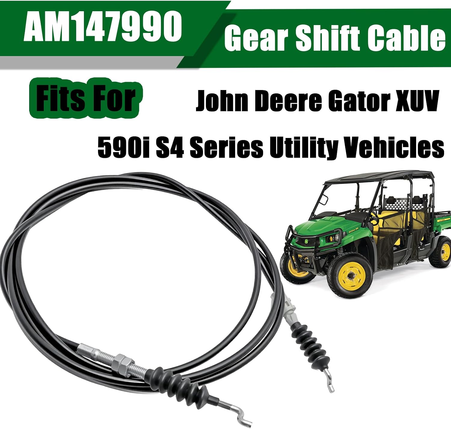 Replacement AM147990 Gear Shift Cable Compatible with Gator XUV 590i S4 Series Utility Vehicles