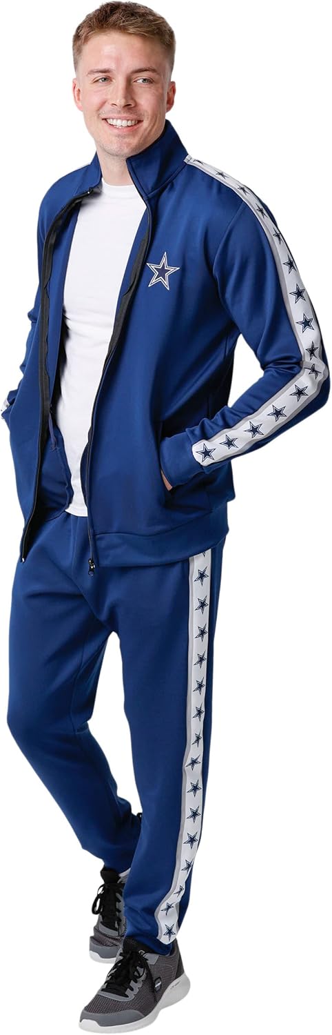 FOCO NFL Mens NFL Team Color Stripe Logo Track Suit - Image 5