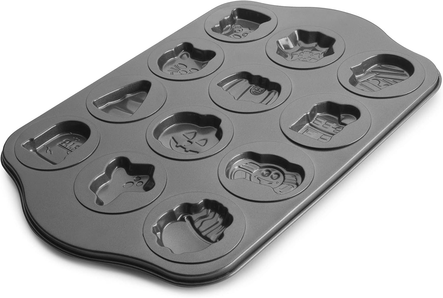 IBILI "Halloween Baking Mould with 12 Cups, Black, 44 x 28 cm