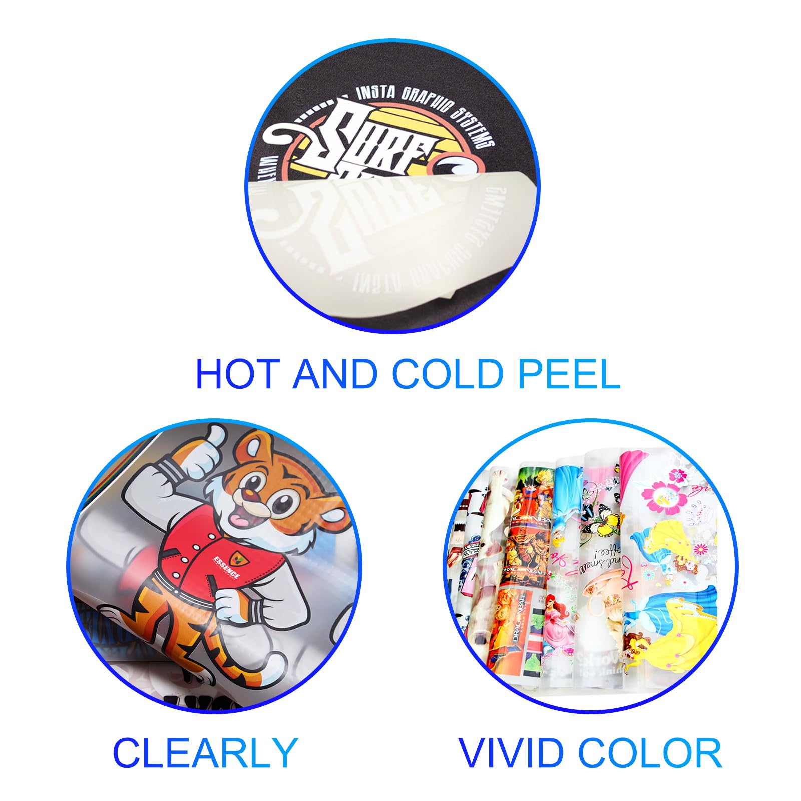 Película de transferencia DTF A4, película DTF de doble cara de 8.3 x 11.7 pulgadas, papel DTF mate para camisetas de tela blanca y oscura, papel de transferencia DTF compatible con impresoras de