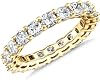 PAVOI 14K Gold Plated Rings with Cubic Zirconia Love - 4mm Stackable for Women - Gold Rings