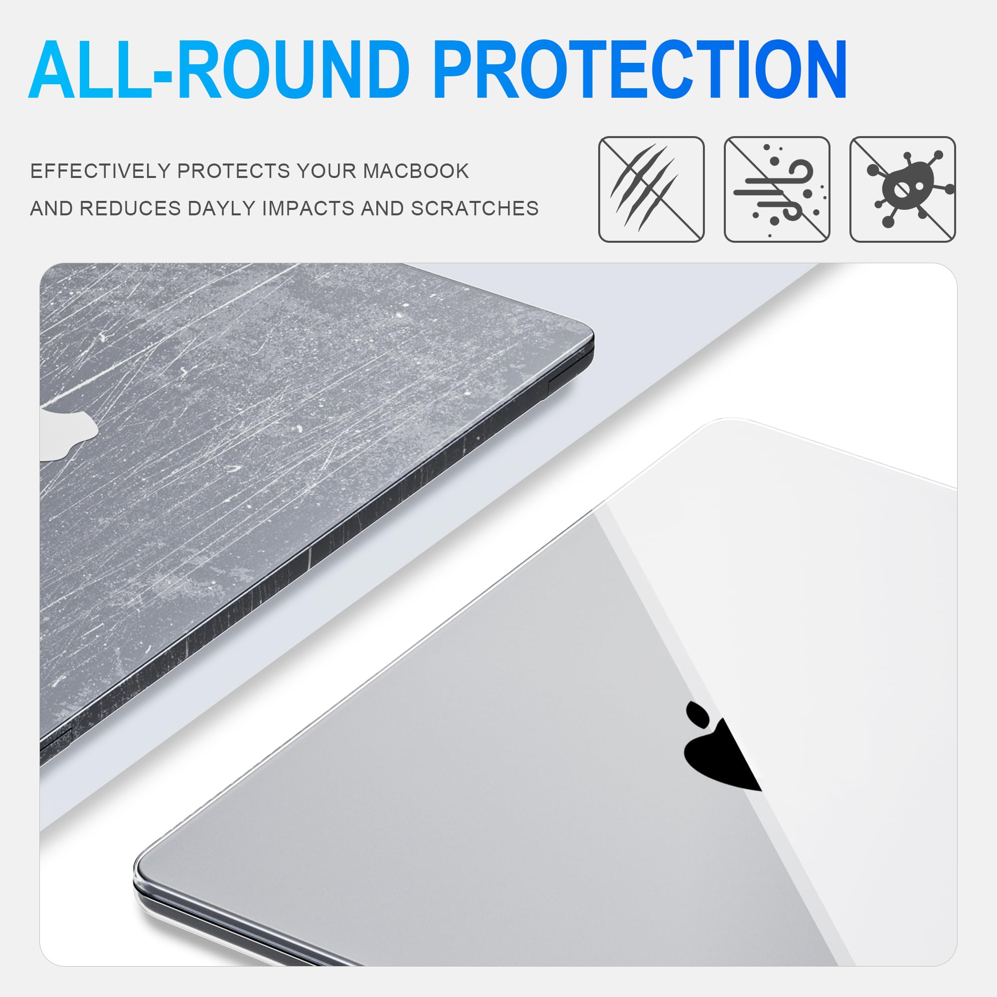 Coque Transparente MacBook Pro 13" M2/M1 2022-2016 - Protection Cristal Clair - Compatible Touch Bar Modèles
