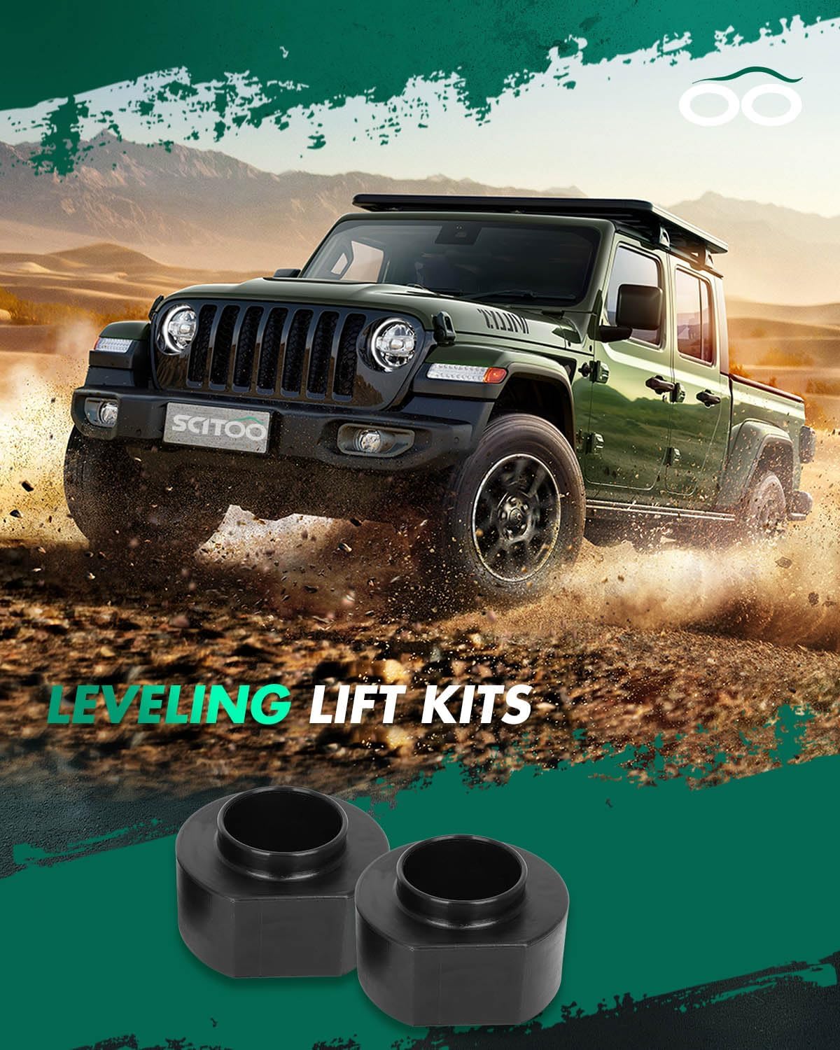 SCITOO 2" Rear Leveling lift kits Fit for Jeep for Grand Cherokee 1993-1998-Lifting Height is not Equal to Actual Thickness