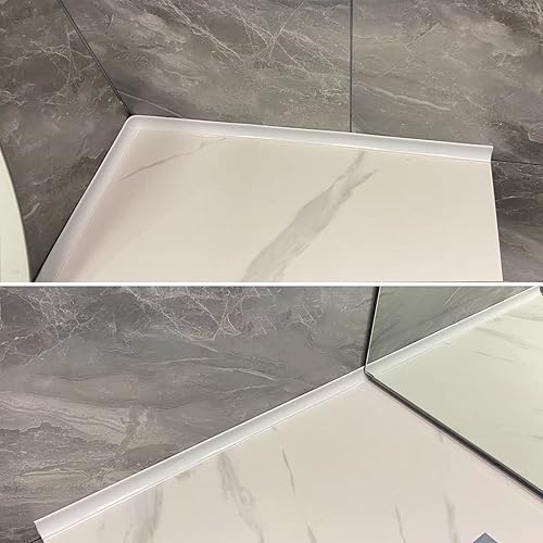 Miniatura 4 de Tira selladora de baño, tira de sellado de ducha, cinta selladora autoadhesiva, barrera de agua para umbral de ducha para fregadero, bañera, piso de