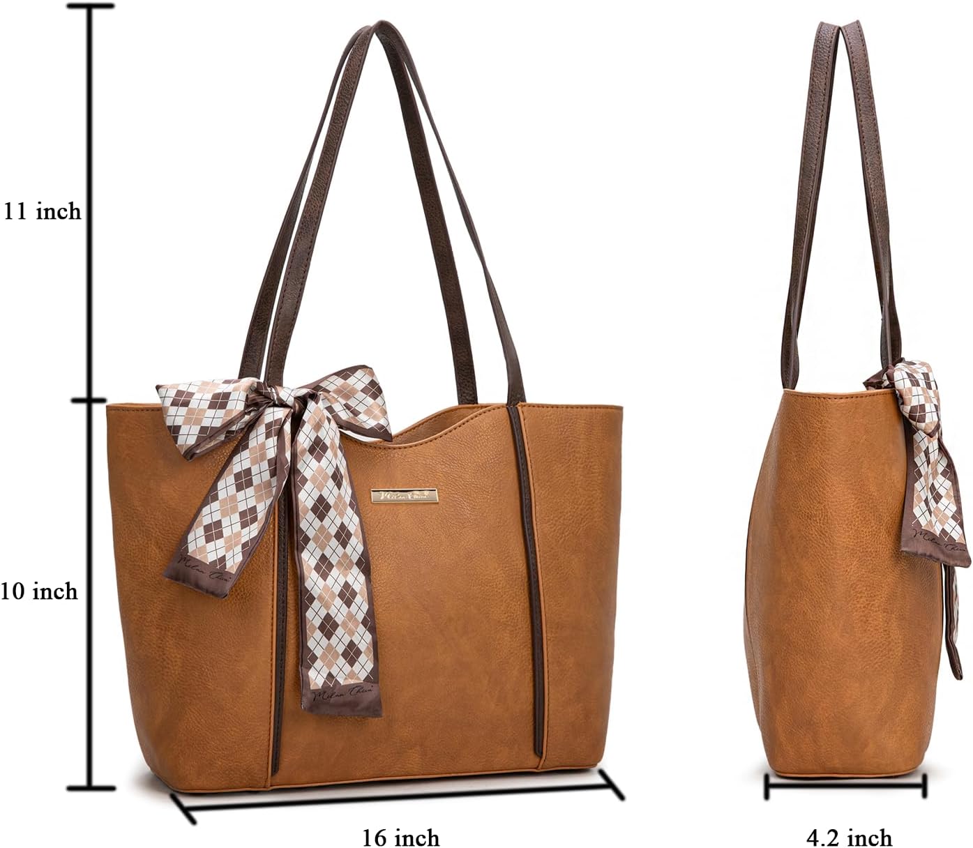 Milan Chiva Tote Bags for Women Medium Top Handle Satchel Purses Designer Shoulder Handbag Hobo Bags - Image 4