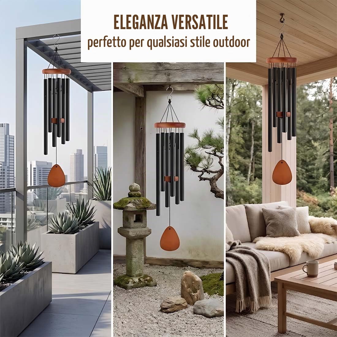 1 Pezzo Campanelli a Vento, Decorazione per Giardino, Balcone e Interni, Regalo di Benvenuto e Arredamento per la Casa