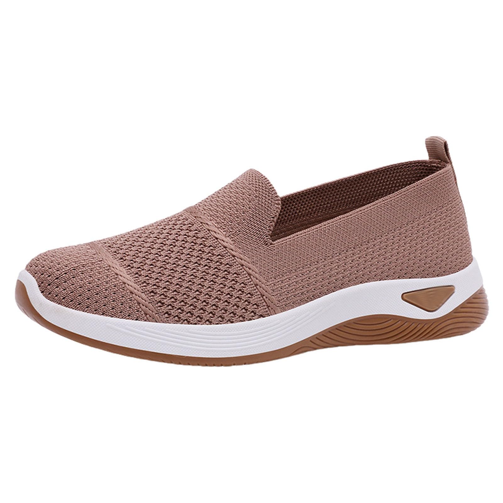 Black Sneakers Women Running Shoes Womens Comfortable Breathable Mesh  Trainers Without Laces Lightweight Jogging Trainers Non Slip Outdoor Sports 