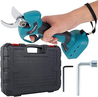 Electric Pruning Shear 18V Cordless Brushless Pruner Battery Powered Tree Branch Pruner Durable Branches Scissor Tool 30mm Max 4 Gear Adjustable for Gardening Tree