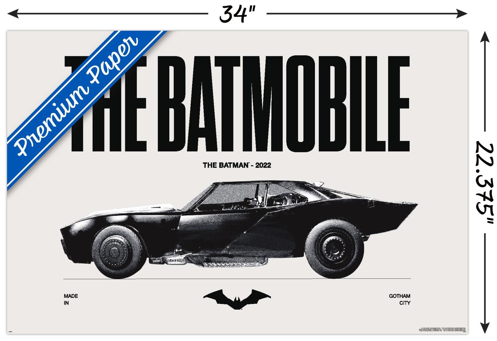 アメコミ THE BATMAN BATMOBILE DC Comics Batman: 85th Anniversary - The Batmobile 2022 Wall