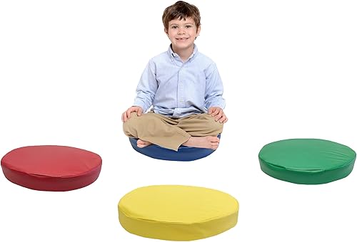 Miniatura 3 de KinderMat Discos/asientos, cojines de tiempo de cuentos para la escuela o el hogar, 16 pulgadas de ancho por 2 pulgadas de grosor, paquete de 4 con