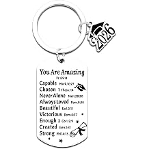 2026 Graduation Gift for Him Her - Class of 2026 Graduation Keychain, Inspirational Gifts for Boys Girls Middle High College Student
