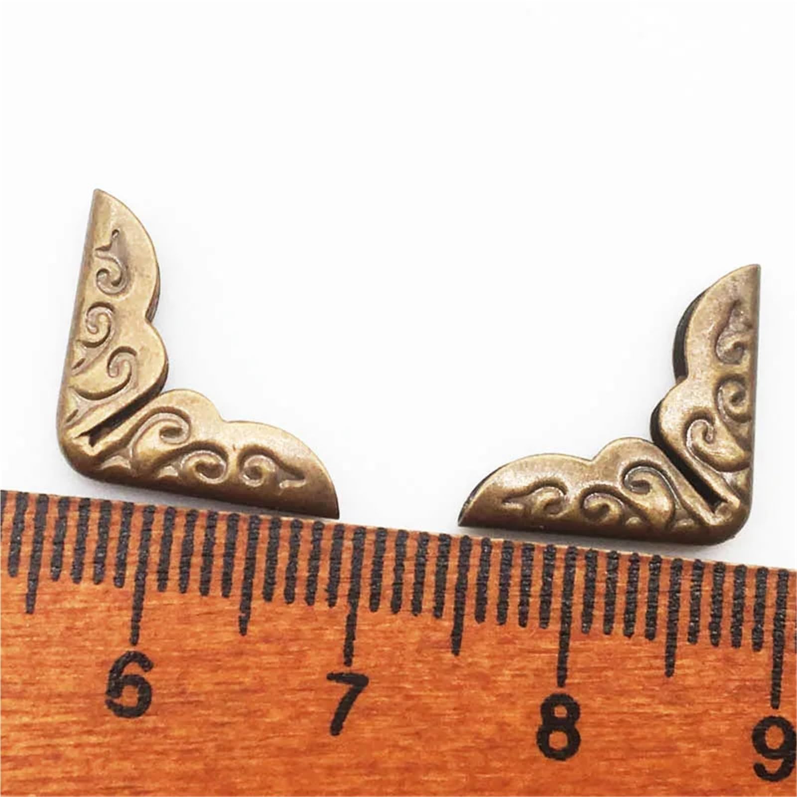 Fotoecken, 14 x 14 x 3 mm, bronzefarbene Metall-Buchecken für Fotoalben, Menüordner, DIY, Scrapbooking, Dekoration, Eckenschutz, 1000 Stück