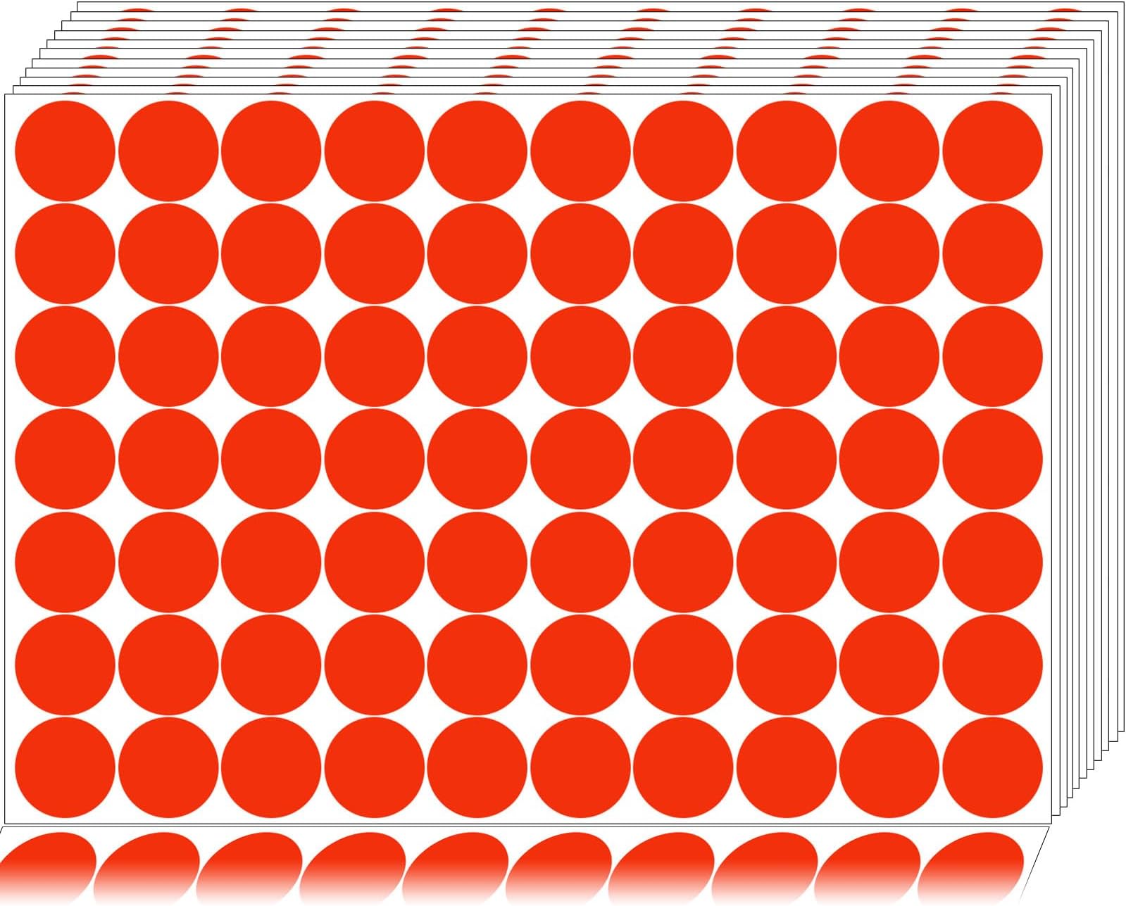 1400 PCS Red Dot Stickers Round Coding Labels Circle Dots Labels Stickers Polka Circle Dot Stickers Label Sticker for Office,Classroom,Papers Etc