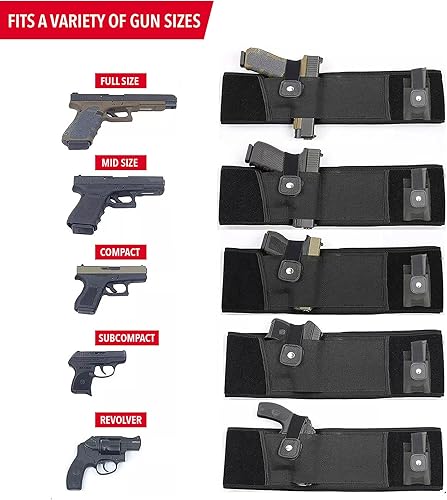 Miniatura 2 de POLICE Funda para pistola de banda para el vientre para transporte oculto | Funda de pistola compatible con Smith y Wesson, Shield, Glock 19, 17,