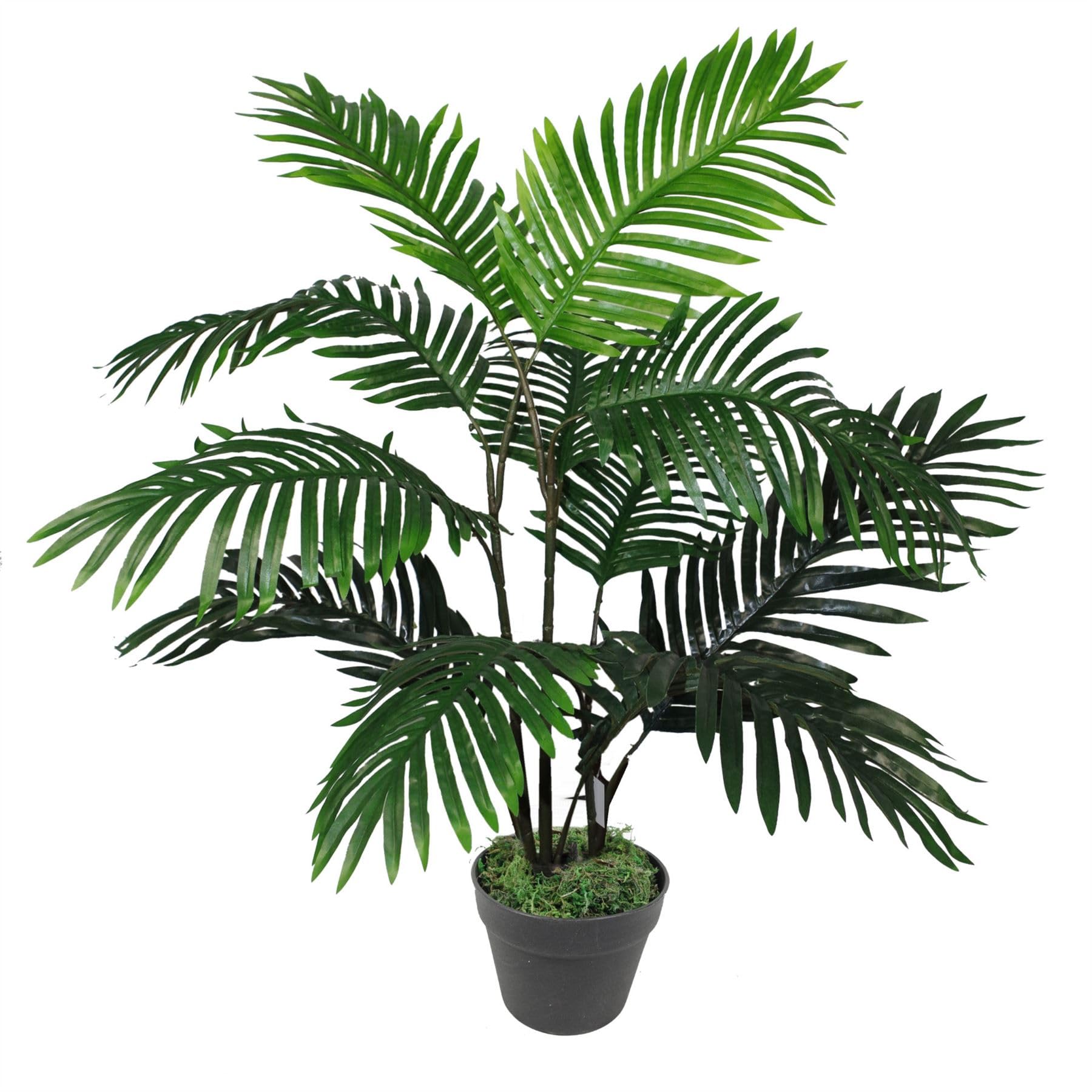 Leaf Areca Palm Artificial Tree - 90cm Green Plastic - Realistic Foliage