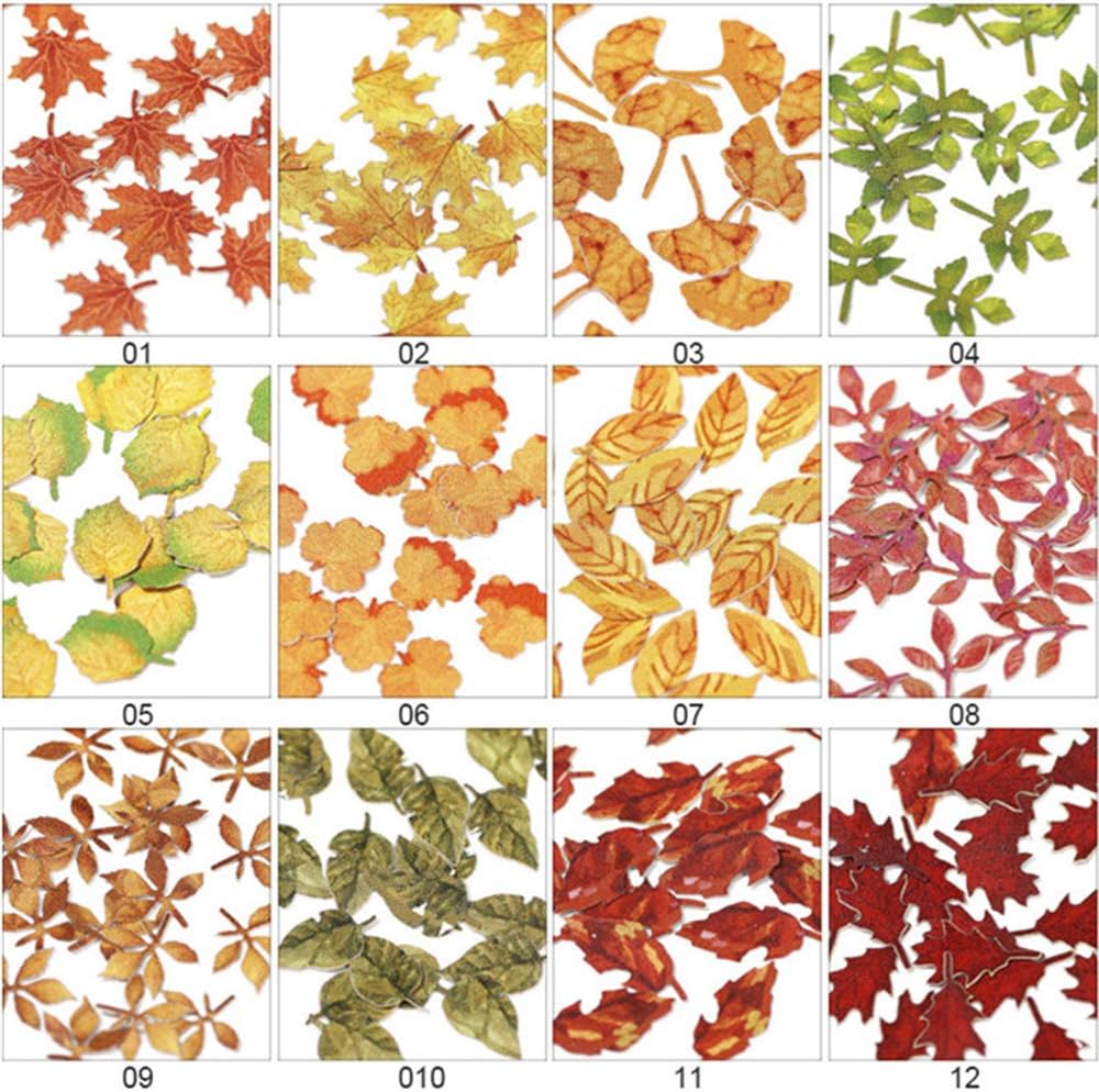 MiaoWu Leaf Nail Sequins Fall Maple Leaves Nail Glitter(not self-adhesive not stickers) DIY Holographic 3D Nail Art Sticker Wood Pulp Flakes for Nail Art Decoration Colorful 12 Styles Decor for Autumn Nail Art DIY Decoration : Beauty & Personal Care