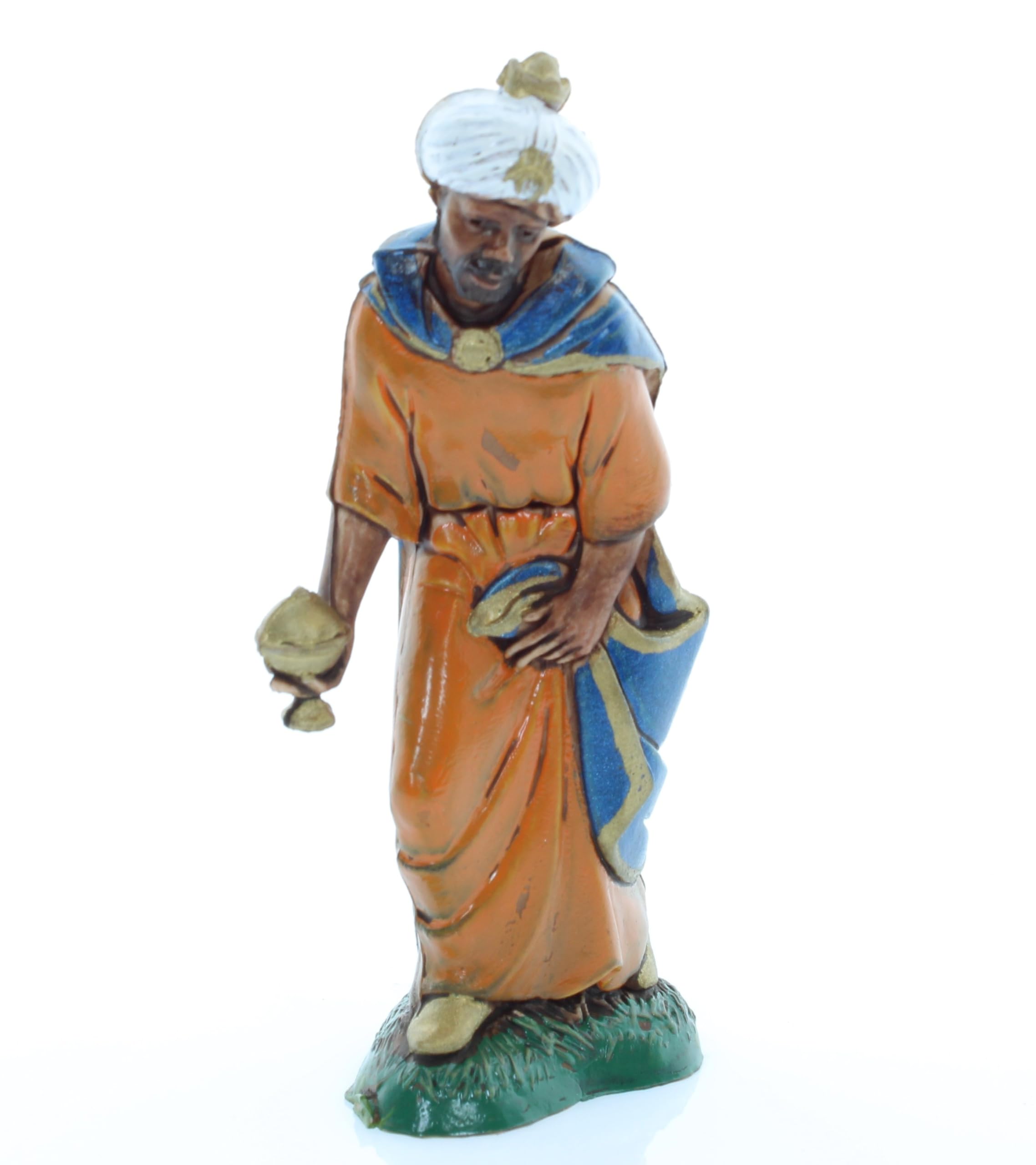Moranduzzo Tris Rois Mages pour Crèche de 10 Cm Échelle 1:20 - Figurines de Crèche Indestructibles - Style 700', Peinture Finition à la Main, Produit Officiel, Fabriqué en Italie, Sculpteur M. Landi