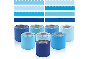Decorative Blue Scalloped Bulletin Board Borders for Classrooms and Offices