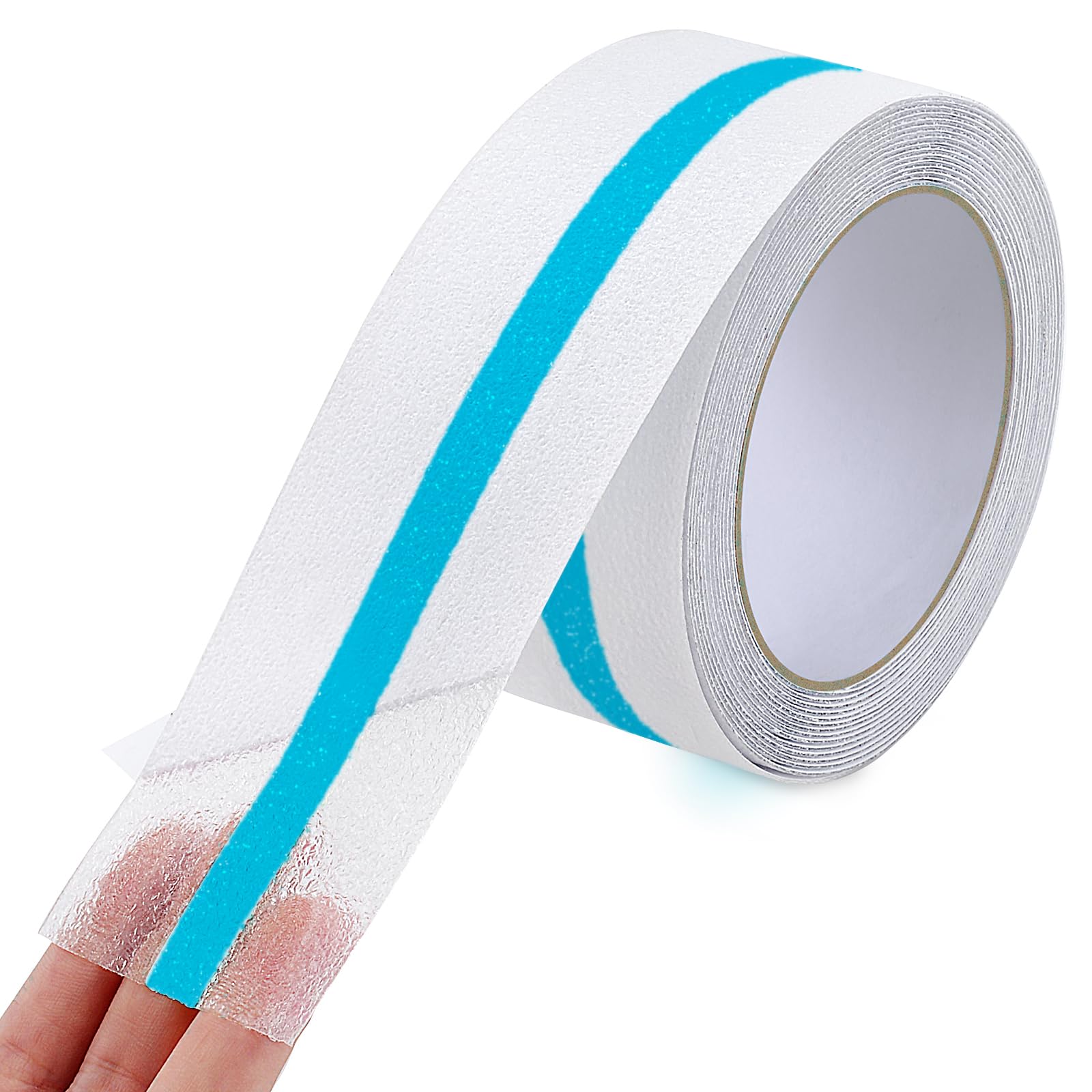 OQingluan Anti Slip Grip Tape Glow in Dark, 5cm*10m, Non Slip Stair Treads Transparent, Anti Slip Adhesive Tape, Luminous, Protect the Elderly, Children, Pets, Blue — image 1