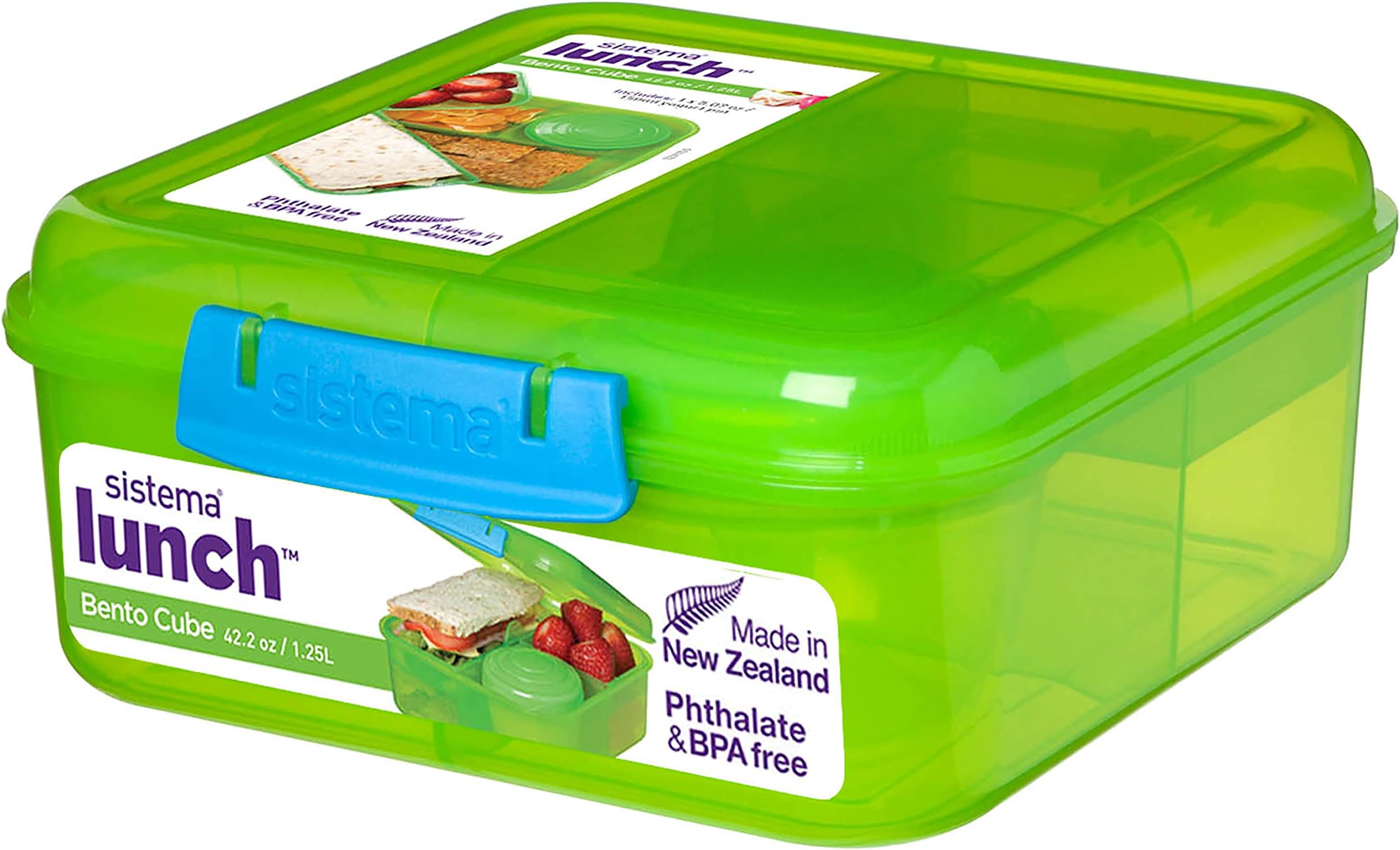 Sistema Lunch Collection Small Bento Cube, 42.4 oz (Colors May Vary)