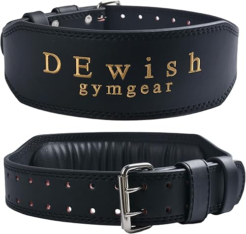 Cinturón de cuero para levantamiento de pesas, 10 agujeros ajustables, 4 pulgadas de ancho, cinturón de alimentación de doble punta para gimnasio,