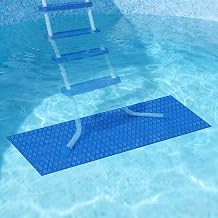 PAMASE Pool Ladder Mat for Above Ground Pools, 36" x 36" | Non-Slip Textured Swimming Pool Step Pad, Vinyl Liner Protector, for Steps and Stairs, Easy to Trim