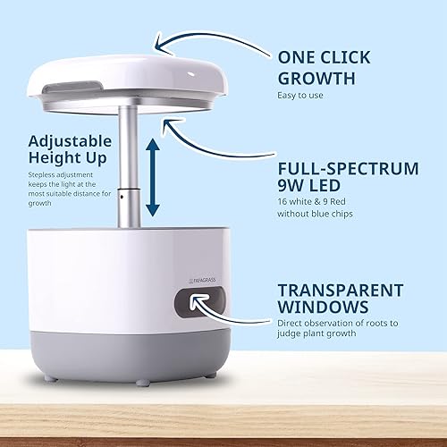 Miniatura 5 de Sistema de cultivo hidropónico de jardín interior, kit de germinación de plantas FAFAGRASS Mini kit de jardín de hierbas para encimera de lámpara de