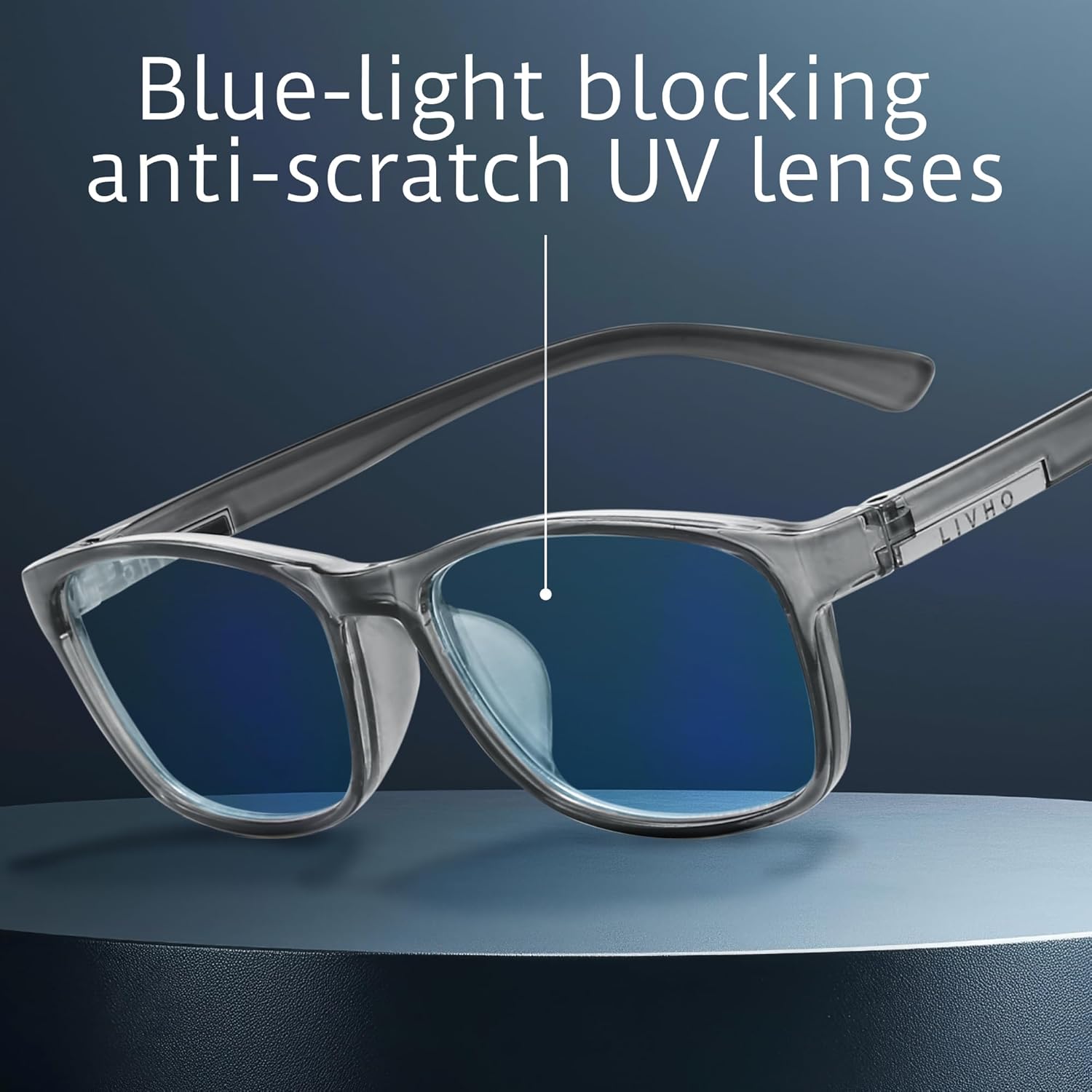 Anti Blue Light Glasses Men, Mens Blue Light Glasses With UV400 Protection, Fake Glasses For Computer Eye Strain - Image 3