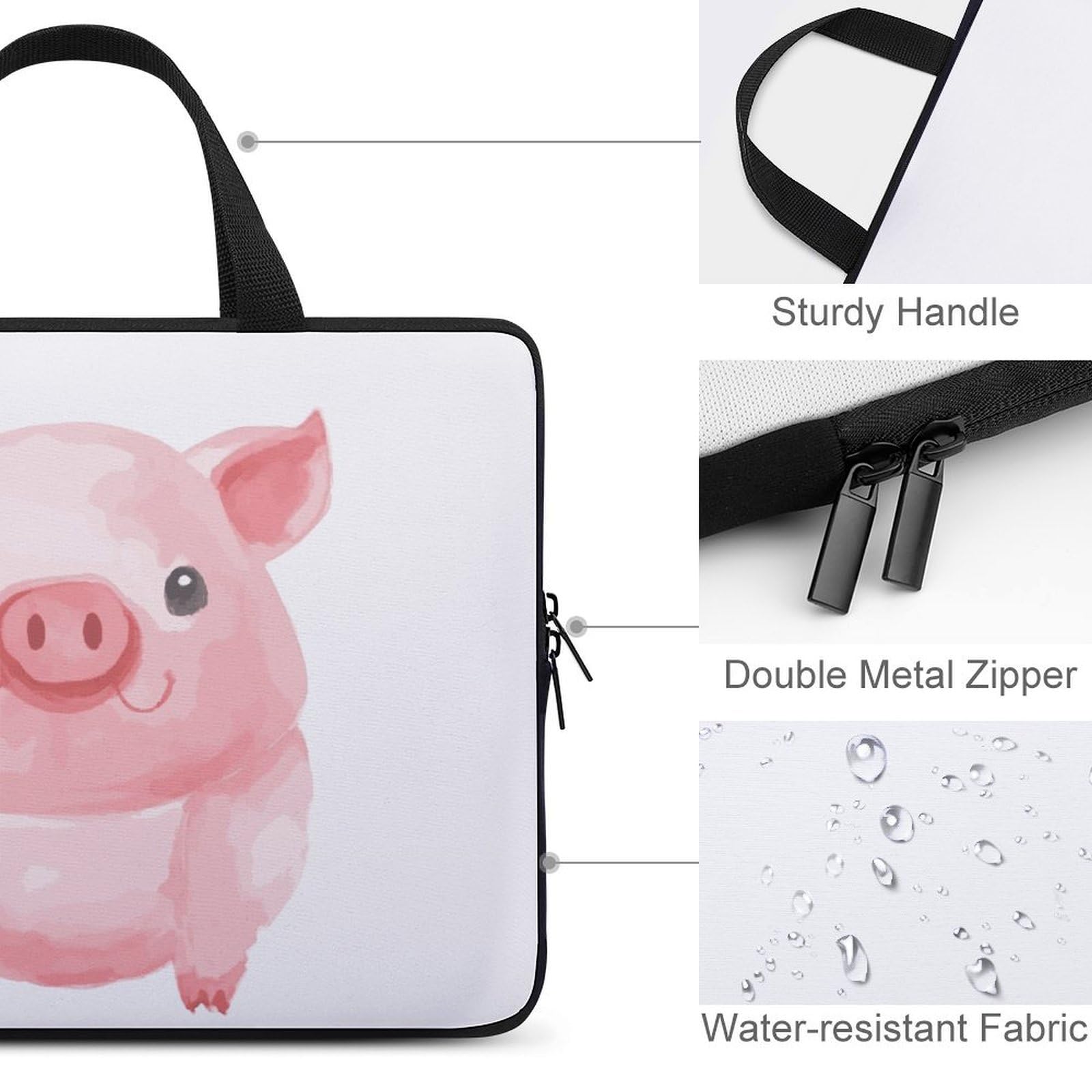 Custodia per laptop da 17", ultra sottile, leggera e impermeabile, in neoprene resistente, con cinghia da polso
