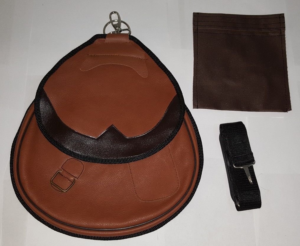 Sac d'art de fauconnerie en cuir nubuck de haute qualité pour fauconniers
