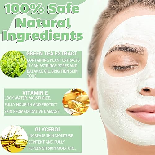 Miniatura 2 de Green Tea Mask Stick 2 Packs Green Tea Deep Cleanse Mask Stick Natural Green Tea Mask Blackhead Remover for Deep Pore Cleansing Moisturizing