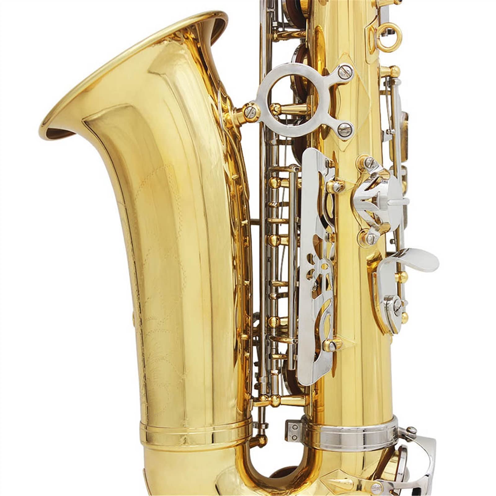 MIB Sassofono Contralto Ottone Laccato Oro Mi Piatto Sax Strumento Musicale A Fiato con Custodia Sassofono principiante