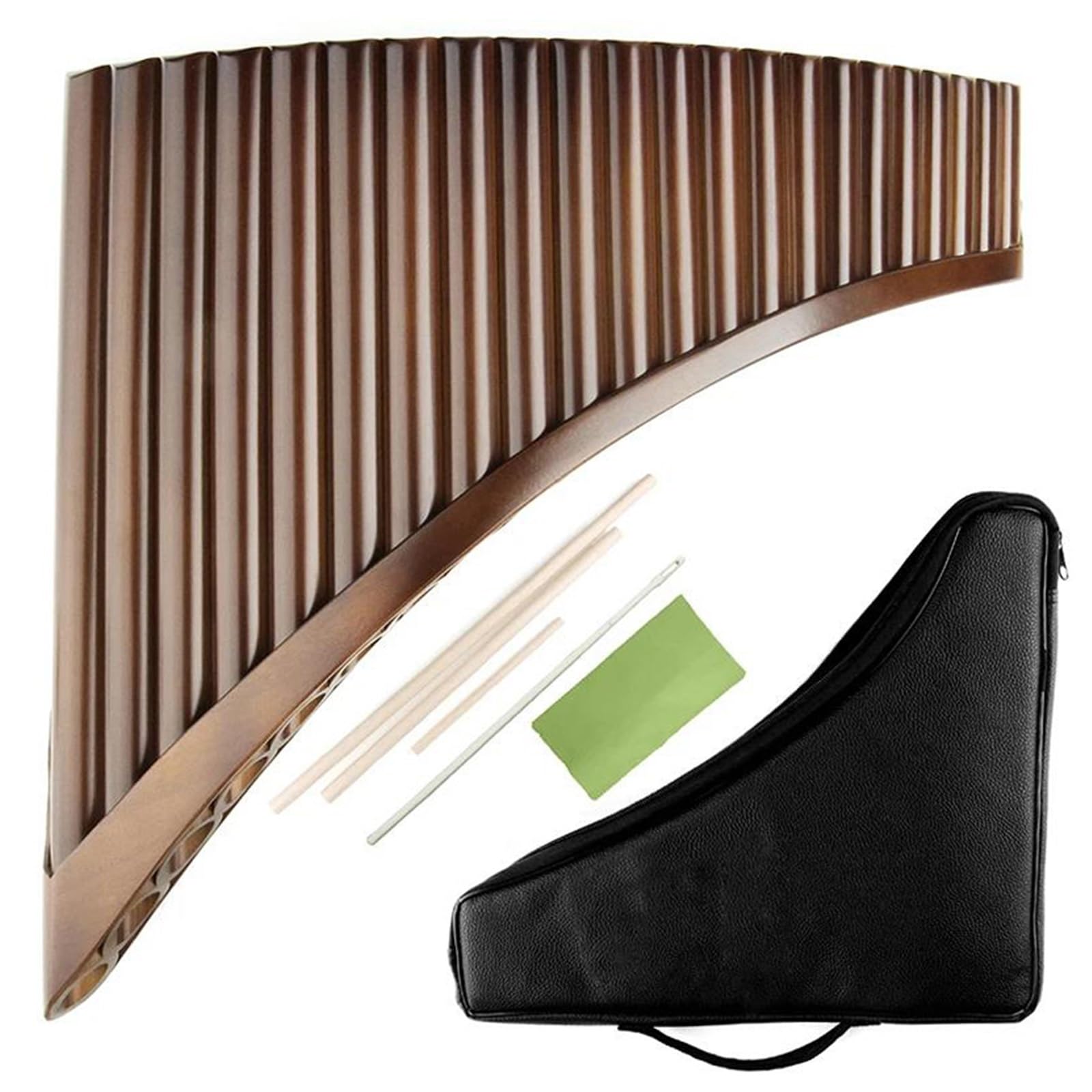 Pan Flute Instrument 22 Pipes Pan Flute C Key Pan Pipes Woodwind Instrument Bamboo Pan Flute(Right)