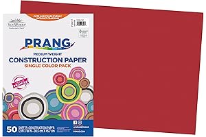 Prang Red Construction Paper for Eye-Catching Creations