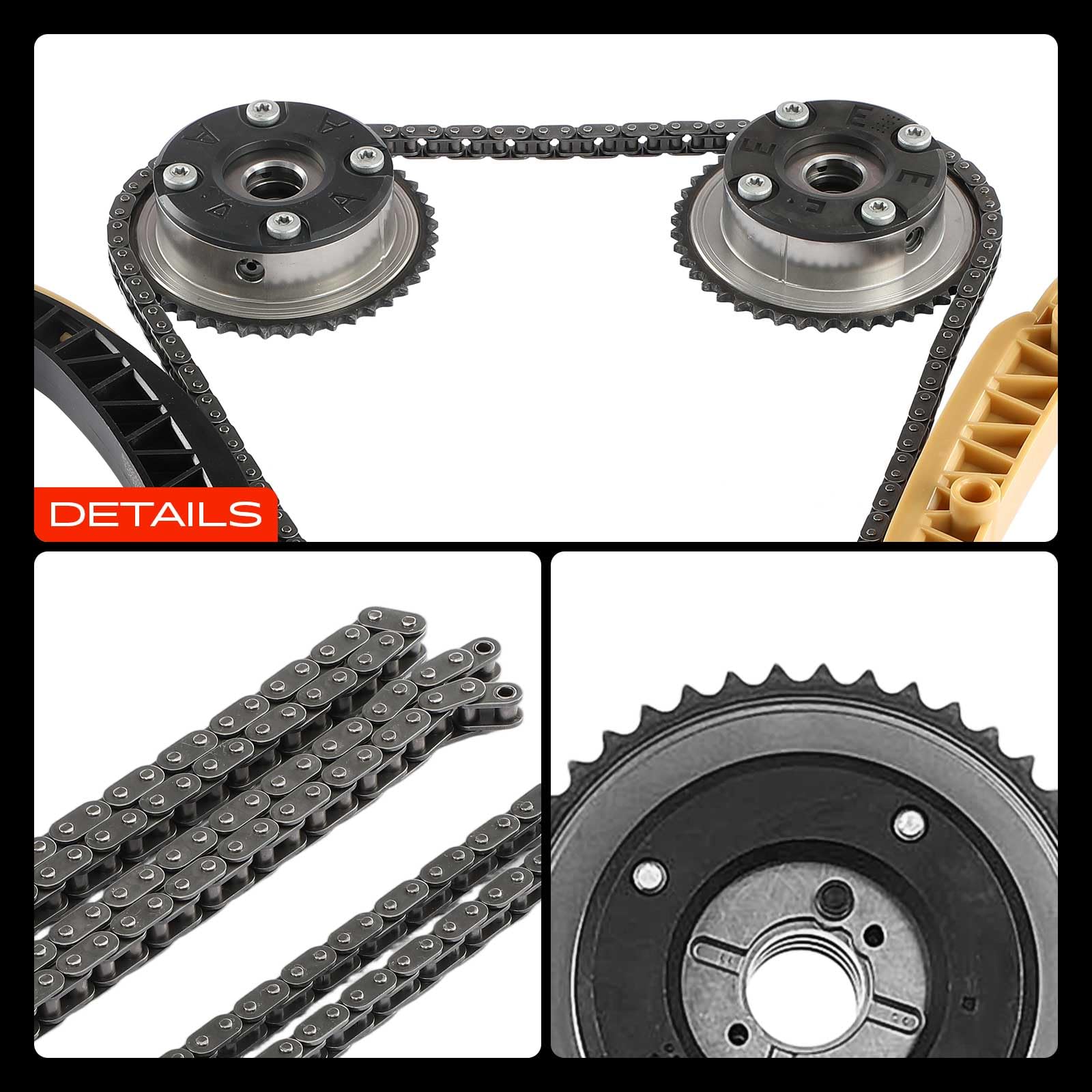 Frankberg Kit catena di distribuzione A2710500900 | Compatibile con: Sprinter 3-T pianale/telaio 906, Autobus Sprinter 3-T n.906, Classe CLC CL203, SLK R171