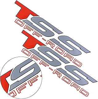 2Pcs TSS Off Road 4x4 Decal Sticker Vinyl Suitable for TSS (Red Gray)