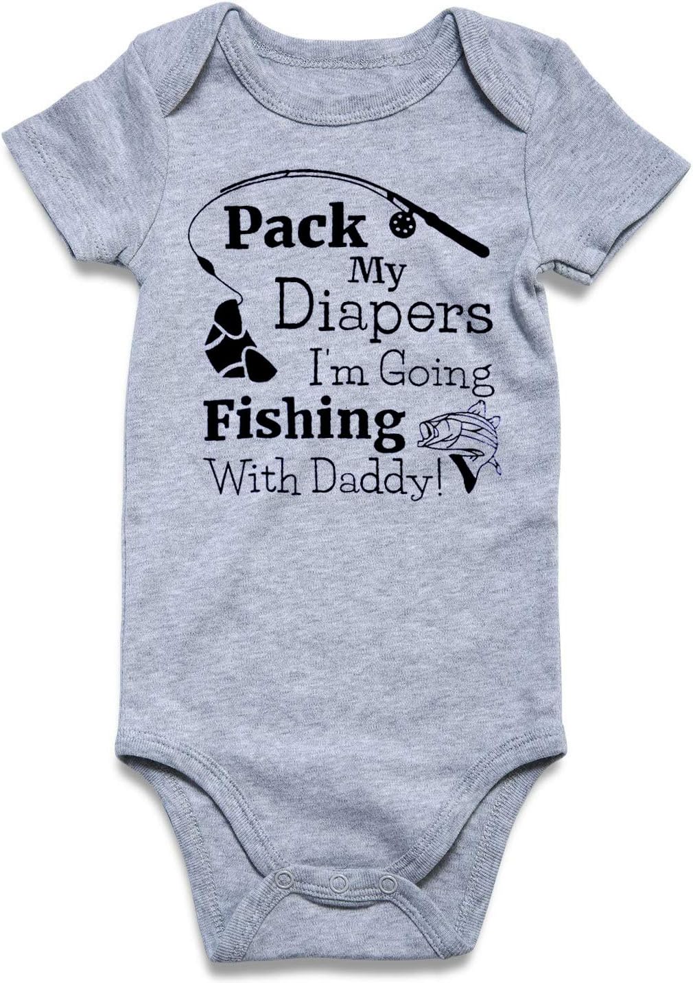 UNICOMIDEA Unisex Baby Letter Print Outfit Snaps Cotton Romper 0-12M | Newborn Boy Girl Bodysuit, Easy Diaper Snaps, Soft Cotton, Baby Birthday Gift