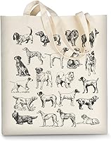 Vista 1 de Bolsa de lona AUSVKAI estética para mujer, lindas bolsas de tela reutilizables de algodón para compras, playa, comestibles