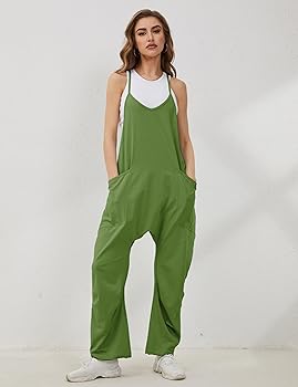 Amazon.com: Lentta Women's Causal Jumpsuits V Neck