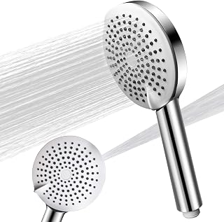 MOSSNDAR Shower Head, 5 Modes High Pressure Shower Head with Unique Power Jet and Pause Funtion, Power Large Shower Head for Low Water Pressure, Water Saving Replacement Handheld Shower Head Universal