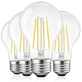 LUXRITE Vintage A19 LED Light Bulbs 100 Watt Equivalent, 1600 Lumens, 4000K Cool White, Dimmable Edison Light Bulbs, 12W, Damp Rated, UL Listed, Clear Glass Filament Bulb, E26 Medium Base (4 Pack)