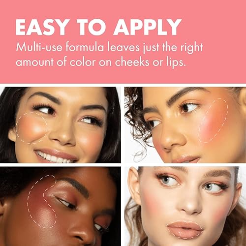 Miniatura 8 de Milani Maquillaje líquido Cheek Kiss, ligero, mezclable y construible para mejillas radiantes, fórmula amante de la piel, New Wine Glow