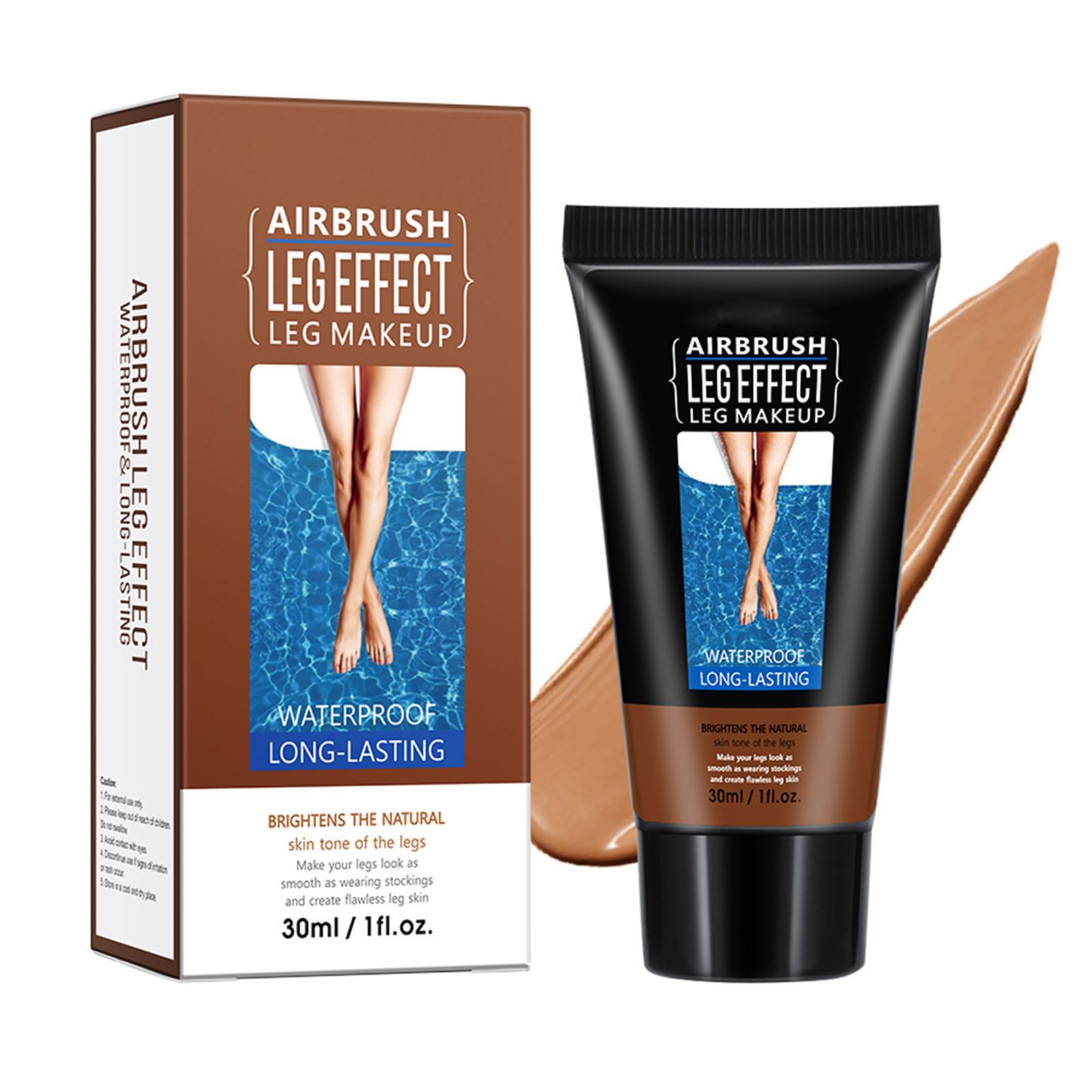 Leg Makeup Waterproof No Transfer, Leg Foundation Cover up Makeup for Varicose Veins Even Skin, Leg and Body Scar Concealer Makeup for Tattoo Cover Up (#3 Bronze)